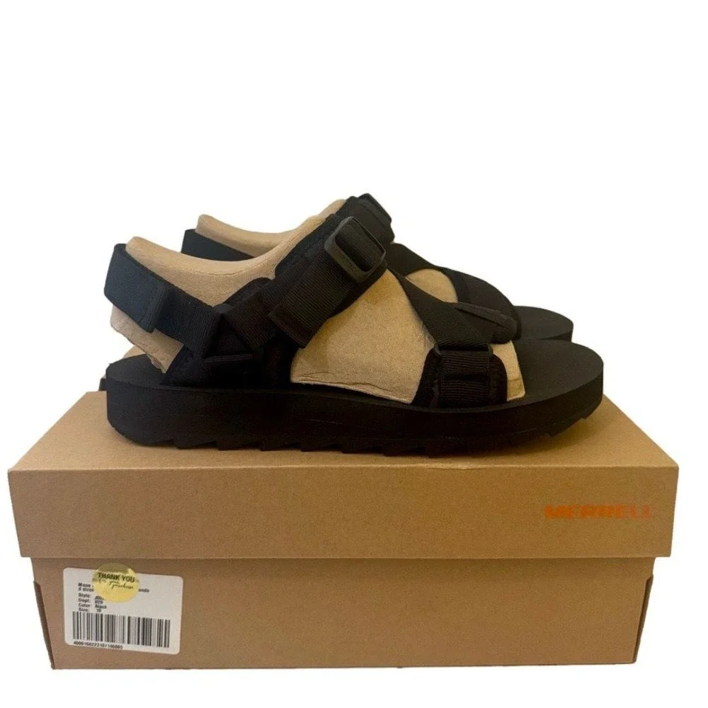 Merrell‎ New Mens Size 12 Alpine Strap 1TRLs Outdoor Sandals Black